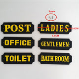 Maxbell PVC Rubber Bathroom Door Sign Wall Plaque for Home Hotel School Park