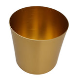 Maxbell Metal Circle Shape Garden Flower Pot Planter Succulent Vase Container Golden