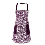 Maxbell Apron with Pockets Pure Cotton Cooking Kitchen Restaurant Bib Purple