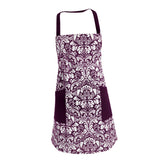 Maxbell Apron with Pockets Pure Cotton Cooking Kitchen Restaurant Bib Purple