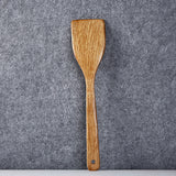 Maxbell Wood Cooking Spatula Shovel Nonstick Pan Kitchen Spatula Cookware Brown