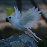 Maxbell Artificial Bird Flying Parrot Wings Home Art Decor 7.9inch White