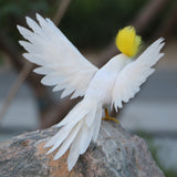 Maxbell Artificial Bird Flying Parrot Wings Home Art Decor 7.9inch White