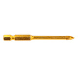 Maxbell 10 Pieces Crossed Hex Shank Ceramic Tile Glass Drill Bits Quick Bit Set 5mm