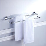 Maxbell Wall Mounted Brass Towel Rack Bathroom Storage Bath Double Towel Bar Chrome