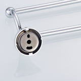 Maxbell Wall Mounted Brass Towel Rack Bathroom Storage Bath Double Towel Bar Chrome