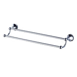 Maxbell Wall Mounted Brass Towel Rack Bathroom Storage Bath Double Towel Bar Chrome