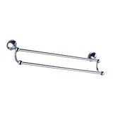 Maxbell Wall Mounted Brass Towel Rack Bathroom Storage Bath Double Towel Bar Chrome