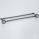 Maxbell Wall Mounted Brass Towel Rack Bathroom Storage Bath Double Towel Bar Black