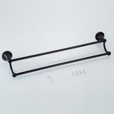 Maxbell Wall Mounted Brass Towel Rack Bathroom Storage Bath Double Towel Bar Black