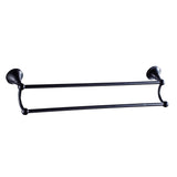 Maxbell Wall Mounted Brass Towel Rack Bathroom Storage Bath Double Towel Bar Black