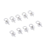 Maxbell 10 Pieces Pearl Screw Eye Pin Bail Peg Pendants Jewelry Making Findings 3mm