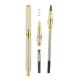 Maxbell 3Pc/Set Fountain Ink Pen Nib Pen Calligraphy Office School Stationery Golden