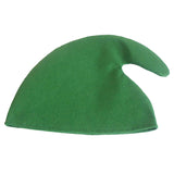 Maxbell Unisex Adult Kids Christmas Elf Hat Cloth Cap Xmas Holiday Costume Green