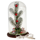 Maxbell Christmas USB Light Micro Landscape Glass Cover Dome Table Decor Ornaments C