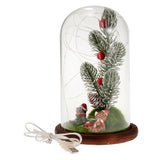 Maxbell Christmas USB Light Micro Landscape Glass Cover Dome Table Decor Ornaments C