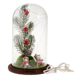 Maxbell Christmas USB Light Micro Landscape Glass Cover Dome Table Decor Ornaments C