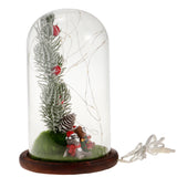 Maxbell Christmas USB Light Micro Landscape Glass Cover Dome Table Decor Ornaments C