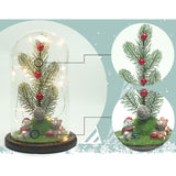 Maxbell Christmas USB Light Micro Landscape Glass Cover Dome Table Decor Ornaments C