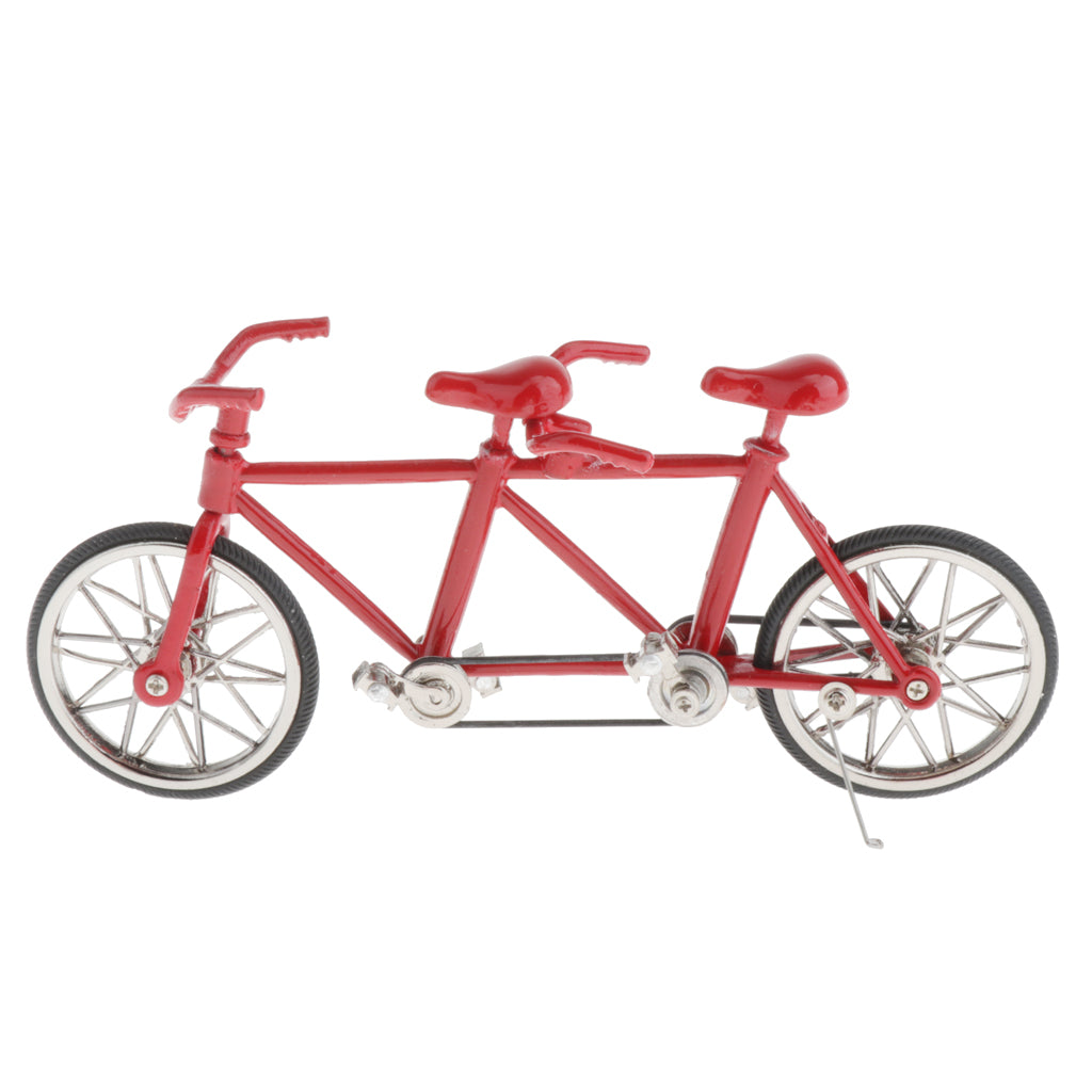Maxbell Scale 1:16 Tandem Bike bicycle Model Replica Toy Collectibles Full Red