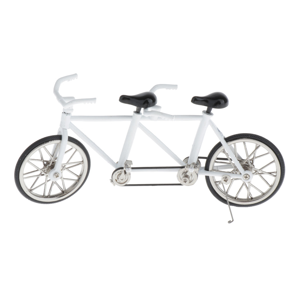 Maxbell Scale 1:16 Tandem Bike bicycle Model Replica Toy Collectibles White