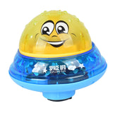 Maxbell Automatic Water Spray Ball Kids Baby Bath Toy with Light, Music Yellow+Base