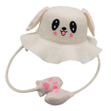 Maxbell Baby Girls Kids Children Cap Summer Beach Sun Straw Hat Headwear Beige