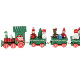 Maxbell Wooden Christmas Retro Steam Train Set Kids Toy Xmas Gift Home Decor Green