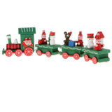 Maxbell Wooden Christmas Retro Steam Train Set Kids Toy Xmas Gift Home Decor Green