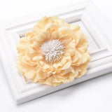 Maxbell Decorative Flower Curtain Tiebacks Voile Drape Tiebacks Monthly Rose-Yellow