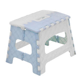 Maxbell Portable Folding Step Stool Bathroom Lightweight Footstool for Kids Sky blue