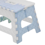 Maxbell Portable Folding Step Stool Bathroom Lightweight Footstool for Kids Sky blue