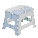 Maxbell Portable Folding Step Stool Bathroom Lightweight Footstool for Kids Sky blue