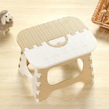 Maxbell Portable Folding Step Stool Bathroom Lightweight Footstool for Kids Beige