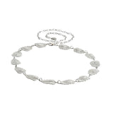 Maxbell Metal Waist Chain Belt Wide Silver Leaf Waistband for Women