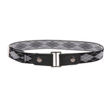 Maxbell No Buckle Stretch Belt Unisex Elastic Waist Strap for Jeans Pant Black Plaid