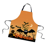 Maxbell Halloween Apron, Unisex Kitchen Bib Apron Adjustable Neck Cooking Gift B