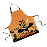 Maxbell Halloween Apron, Unisex Kitchen Bib Apron Adjustable Neck Cooking Gift B