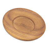 Maxbell Wooden Drink Coasters Wood Cup Mat Pad Round Glass Cushion Placemat Walnut