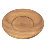 Maxbell Wooden Drink Coasters Wood Cup Mat Pad Round Glass Cushion Placemat Walnut