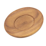 Maxbell Wooden Drink Coasters Wood Cup Mat Pad Round Glass Cushion Placemat Walnut