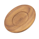 Maxbell Wooden Drink Coasters Wood Cup Mat Pad Round Glass Cushion Placemat Walnut