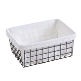 Maxbell iron basket bathroom box kitchen storage basket Coffee with interfacing