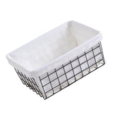 Maxbell iron basket bathroom box kitchen storage basket Coffee with interfacing