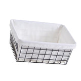 Maxbell iron basket bathroom box kitchen storage basket Coffee with interfacing