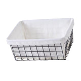 Maxbell iron basket bathroom box kitchen storage basket Coffee with interfacing