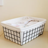 Maxbell iron basket bathroom box kitchen storage basket Coffee with interfacing