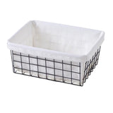 Maxbell iron basket bathroom box kitchen storage basket Coffee with interfacing