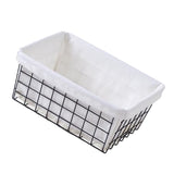 Maxbell iron basket bathroom box kitchen storage basket Coffee with interfacing