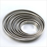 Maxbell Stainless Steel Pastry Rings Metal Ring Mold for Pizza Baking Pans 7inch